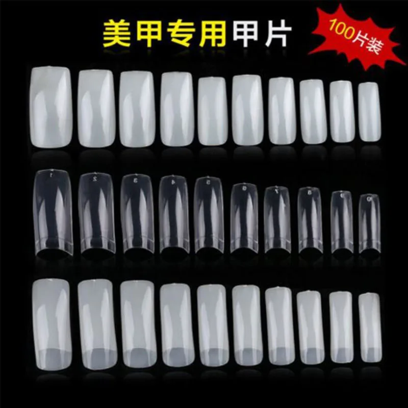 

100pcs/set Clear/Natural Color French /Full /Half Paste 6 Types Fake False Nail Tips Art Artificial Acrylic Manicure Set DIY