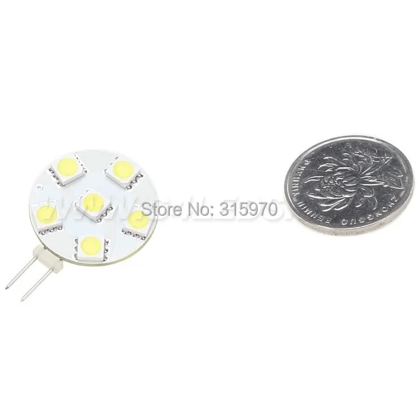 

Dimmable LED G4 lighting bulb 6LED 5050smd Wide voltage AC/DC10-30V 120-130LM BOAT LIGHT MARTINE LIGHT 1W 5pcs/lot