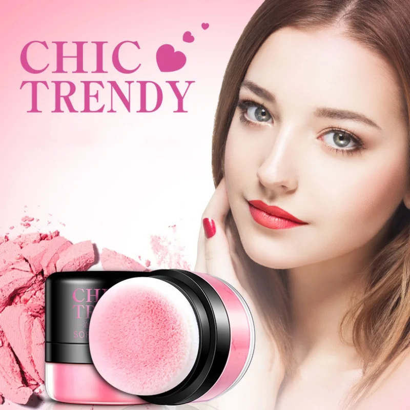 Brand New 1 Pcs Long lasting Blusher Easy to Wear 4 Color Natural Brighten Skin Blusher Sleek