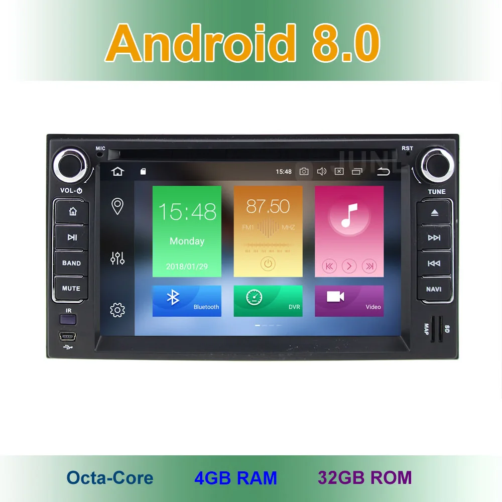 

4 GB RAM Android 8.0 Car DVD Player for KIA SORENTO SPORTAGE SPECTRA SEDONA STAR CARNIVAL CERATO CARENS with GPS Radio BT WiFi