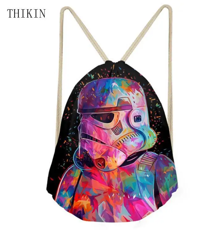 

THIKIN Custom Star Wars Printing Men Backpacks Cool Galaxy Pattern Draw-string Swimming Bags Boys Kids Beach Bolso 2019