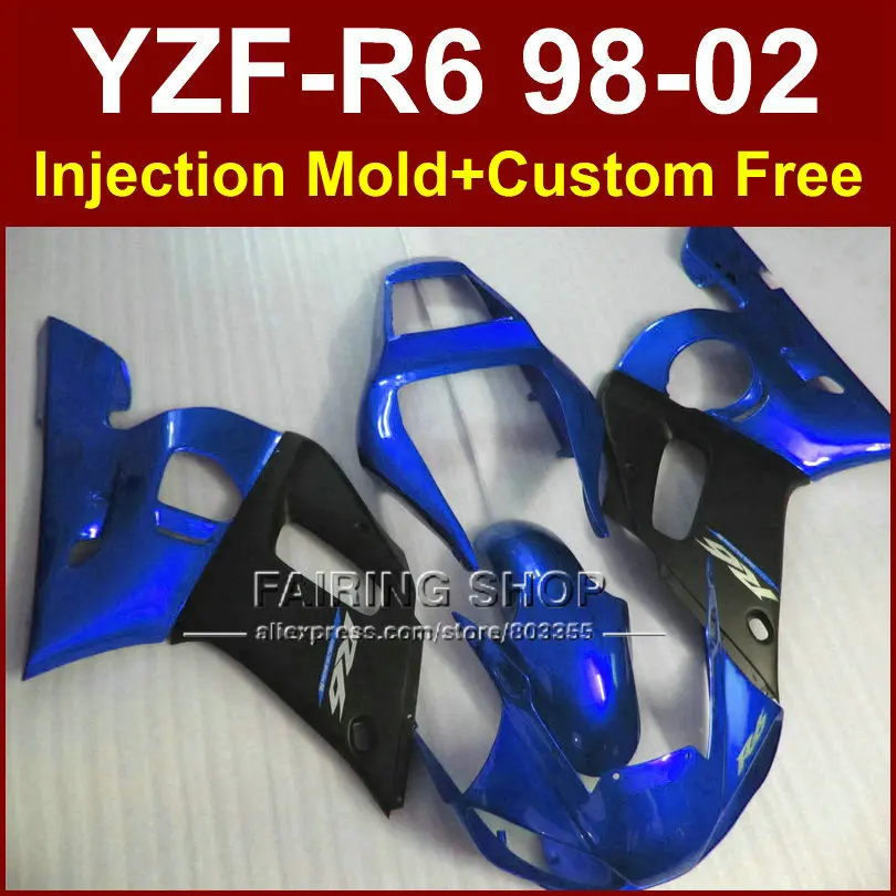 Тёмно-синие обтекатели TR6G для YAMAHA YZF R6 1998 1999 2000 2001 2002 комплект обтекателей 98-02