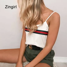 Zingirl backless sexy loose camis women strap patchwork 2018 summer tops female beach casual brief streetwear tank tops femme
