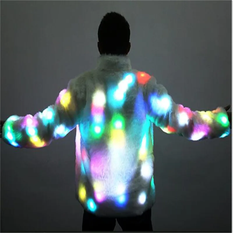 Male female LED Luminous lamp short coat jacket singer bar