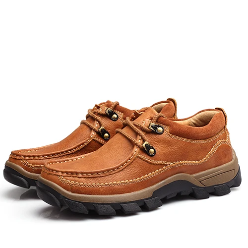 Mvvt обувь из натуральной кожи мужские зимние ботинки наивысшего качества Мужская Уличная обувь для всех сезонов мужские ботильоны обувь из нубука - Цвет: Yellow brown