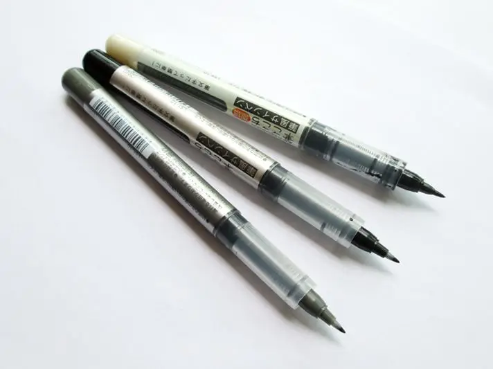 Kuretake FUDEGOKOCHI Hard Brush Tip Pens Sign Pen Calligraphy Brush Pen Japan 3