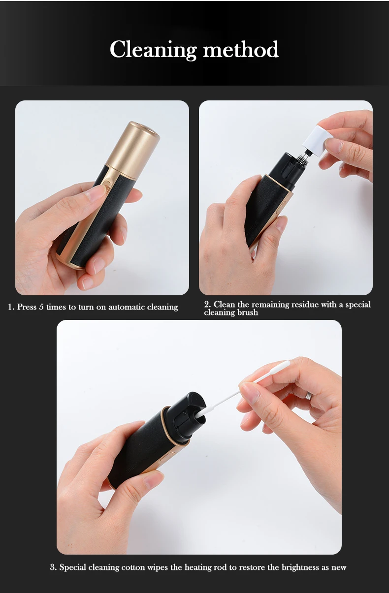 2019 New Vape Kit Dry Burning E-Cigarette Evaporator Heating Does Not Burn Tobacco Rod Vape Pen Hookah 2900 Mah ICQS Tobacco rod