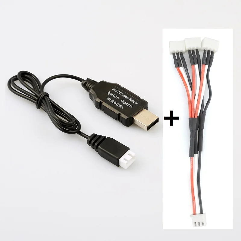 3 в 1 2S LiPo кабель для зарядки аккумуляторов Hubsan H501S H501M H501A H502S H216A|hubsan x4|hubsan x4 h501shubsan
