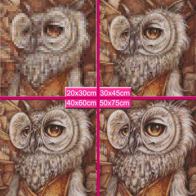 3D Animals Owl Diamond Embroidery 5D DIY Painting Cross Stitch Picture Of Resin Full Round Mosaic Home Decor|painting cross stitch|cross stitch