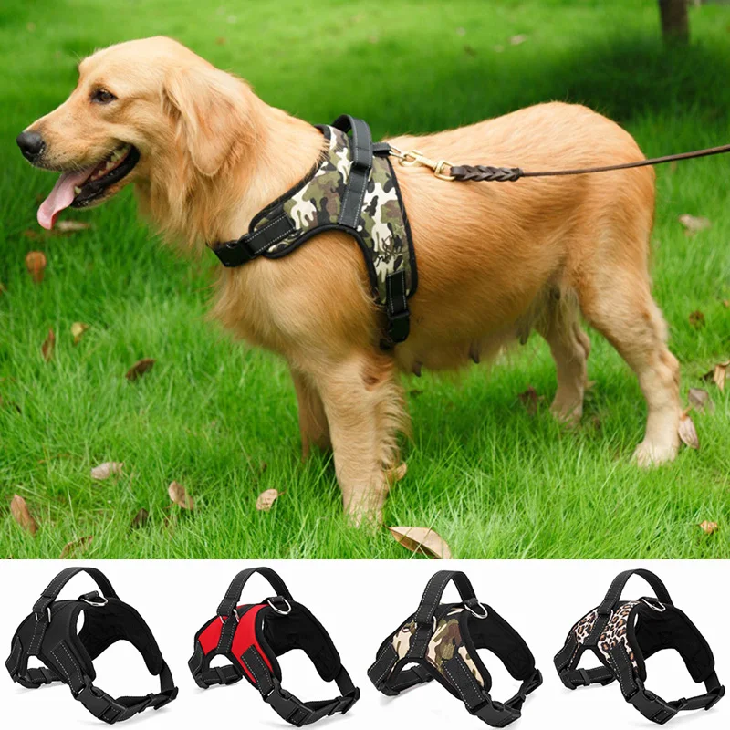 488 37 De Réductioncollier De Harnais Pour Chien Robuste En Nylon Réglable Rembourré Extra Grand Moyen Petit Chien Harnais Gilet Husky Chiens