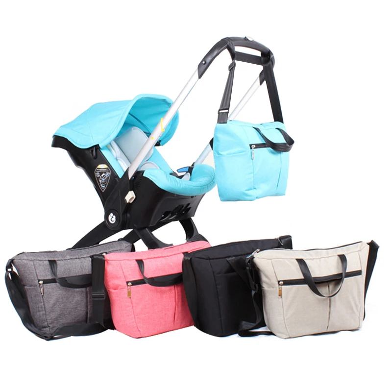 

4 in 1 Multifunctional Fashion Mummy Handbag Baby Stroller Organizer Bag For Stroller Accessories Diaper Cup Holder Storage Bag