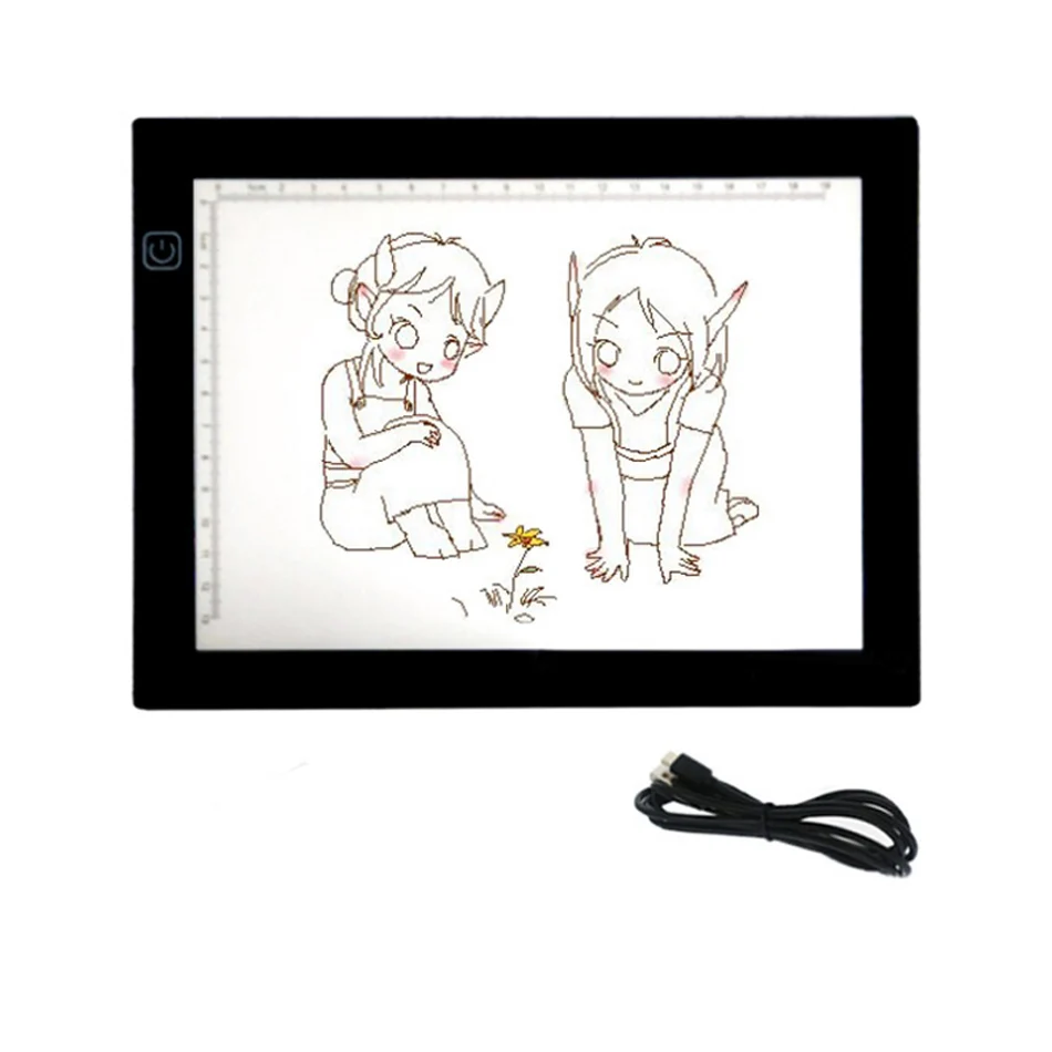 

2018 USB A5 LED Copy Pad Desk Art Facsimile Drawing Board Light Box Tracing Table Pad Artist Night Table Lighting Draw Stencil