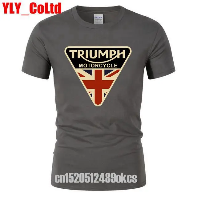 

2019 Craked Union Jack Triumph Motorcycle TShirt UK Flag Clothing Men T Shirt Men's Vintage Tee Tops Branded Gifts Men T Shirts
