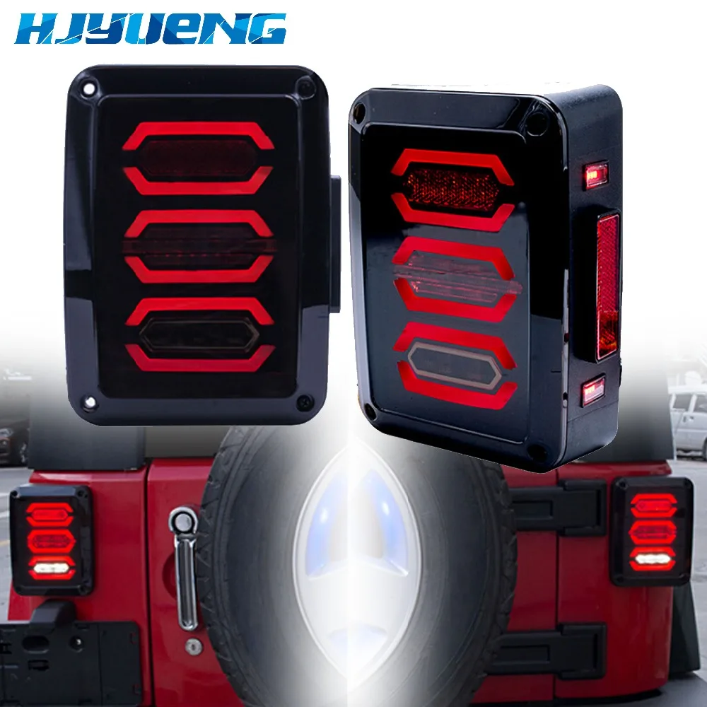 HJYUENG LED 2007 2016 For Jeep Wrangler with Running Brake Backup