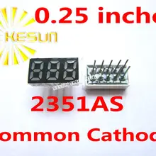 10 шт. x 0,25 дюймов Красный общий катод/анод 3 цифровой трубки 2351AS 2351BS светодиодный модуль дисплея