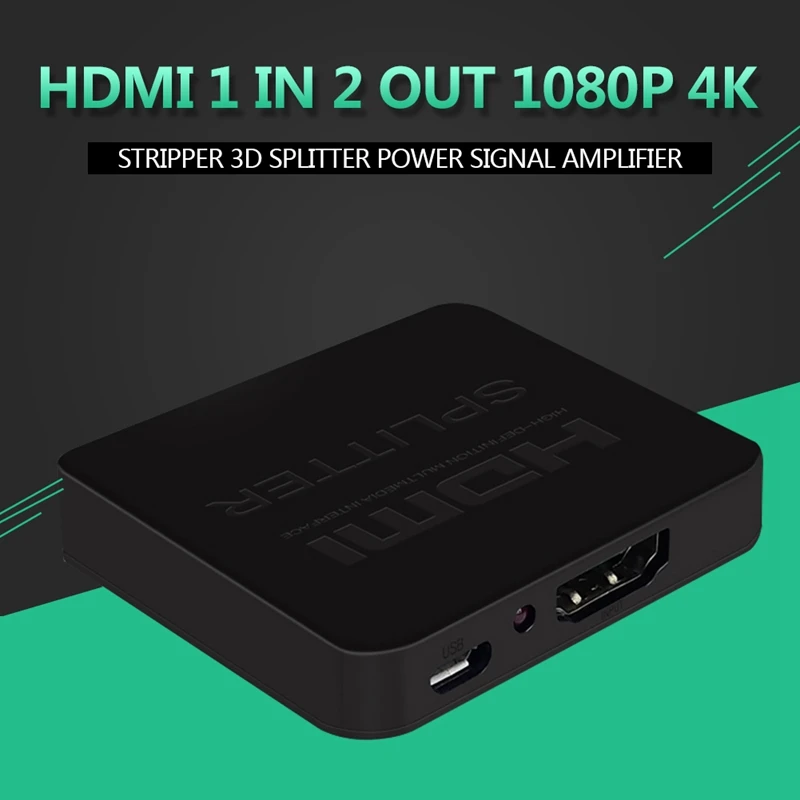 HDMI 1 в 2 out 1080p 4K 1x2 HDCP 3D сплиттер усилитель сигнала мощности