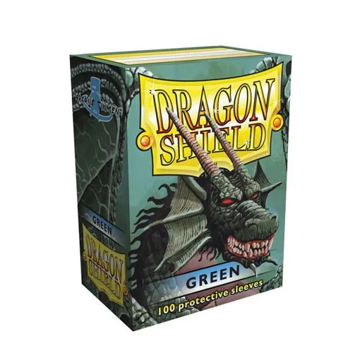 Dragon Shield, 100 шт./лот, не матовые карты, рукава, MGT, карты для настольной игры, игра в Звездные миры, защитные рукава для Pkm - Цвет: Green