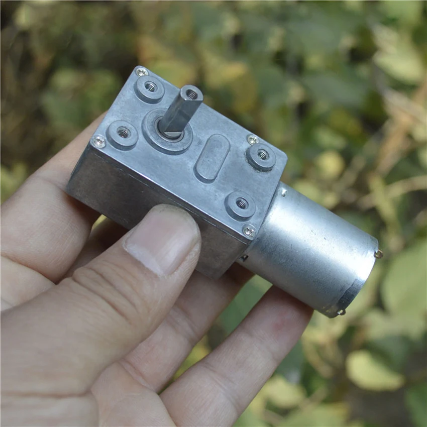 

Metal Gear 370 Large Torque Motor Self-locking Turbine Worm Nylon Noise Reduction Tooth 6mm D-axis DC12v 24rpm 0.1A Geared Motor