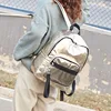 NIGEDU femmes sacs à dos ordinateur portable en cuir synthétique polyuréthane sac à dos hommes sac de voyage grande capacité école sacs à dos femme Daypack mochila or ► Photo 2/6