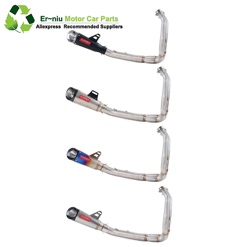 

Full system Slip On For kawasaki ER6N ER6F Ninja650R 2012-2016 Motorcycle Exhaust Muffler Escape Modifed Mid Link Middle pipe