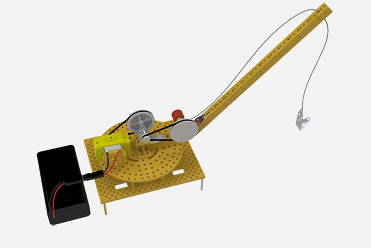 Model of Crane DIY Plastic Puzzle Educational Toy Technology Manual For Children Kids F20771