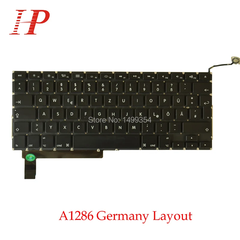 Genuine A1286 Germany Keyboard With Backlight For Apple Macbook Pro 15'' A1286 Keyboard Germany Standard 2009-2012