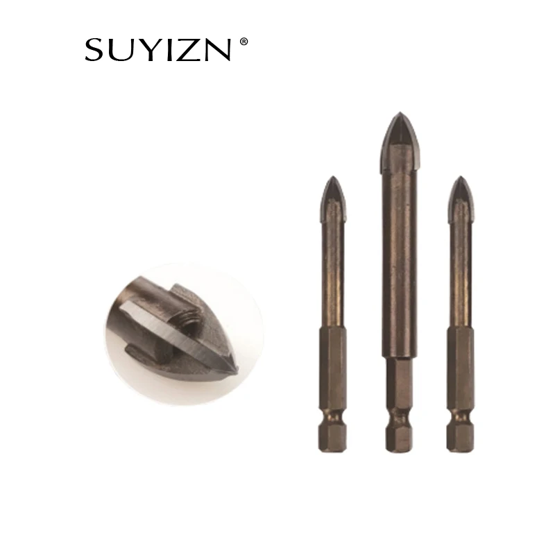 Glass Drill Bit Set 6/8/10/12mm Tungsten Carbide Tipped Ceramic Tile