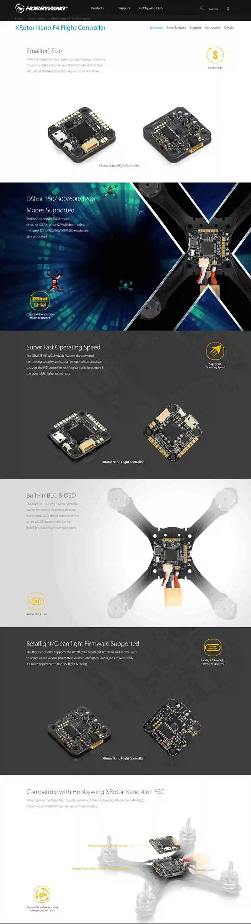 XRotor Nano F4 Flight Controller_Drone Systems_HOB1_