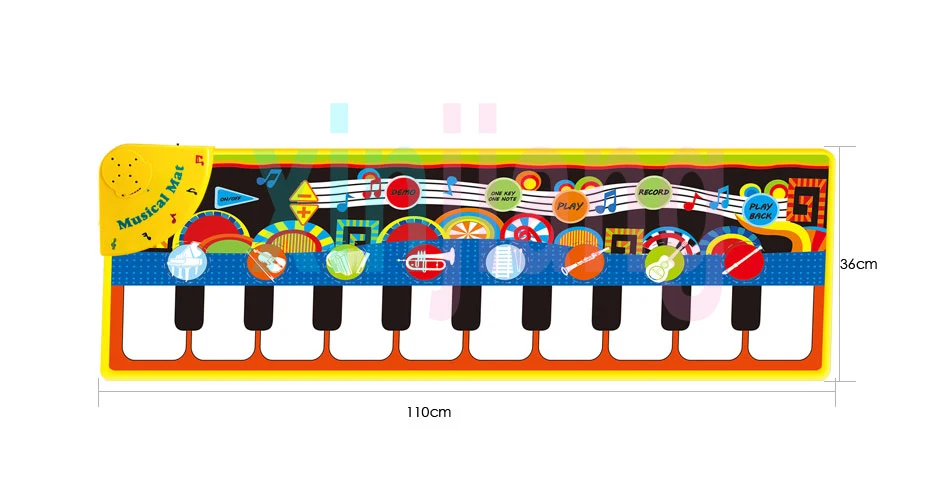 110x36 см музыкальный коврик для фортепиано с сенсорной клавиатурой, 8 различных музыкальных инструментов, игрушки для детей, подарок