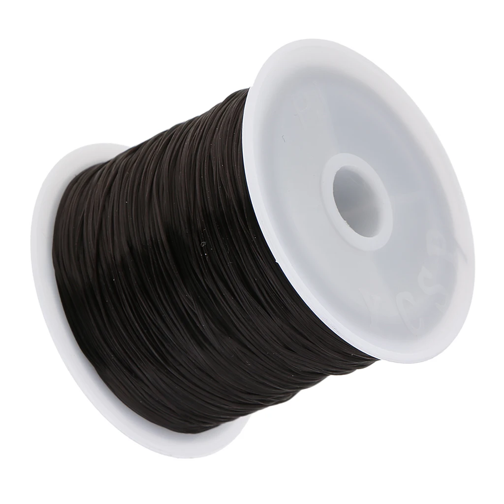 60M Wig Hair Net Sewing Weft Hair Extension Weaving Stretch Thread Black Stretch Yarn Streth Crystal String Cord
