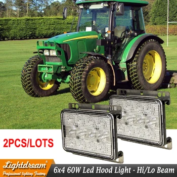 

60W Tractor LED Lights for the Front Hood Light on John Deere 5D-5M 5010-5025 6D-6J 6015-6030 7020-7030 Agricultural Light x2pcs