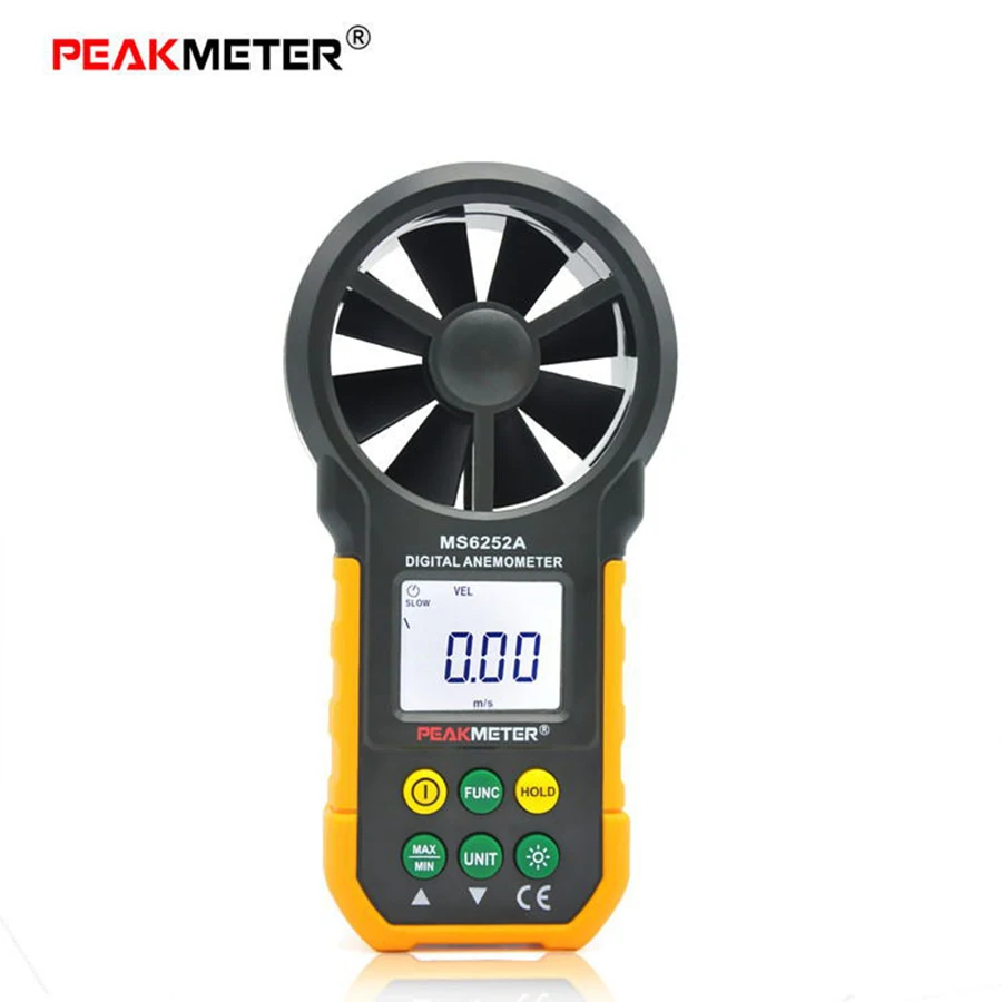 

PEAKMETER MS6252A digital  Anemometer wind speed  meter gauge airometer  Wind Speed Air Volume Measuring Meter LCD + backlight