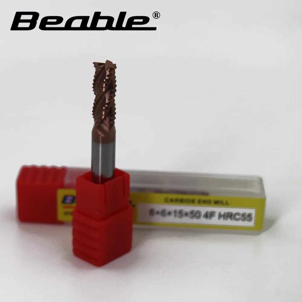 Beable tools 8*8*20*60mm 4 Flute 6mm end mills HRC55 carbide milling