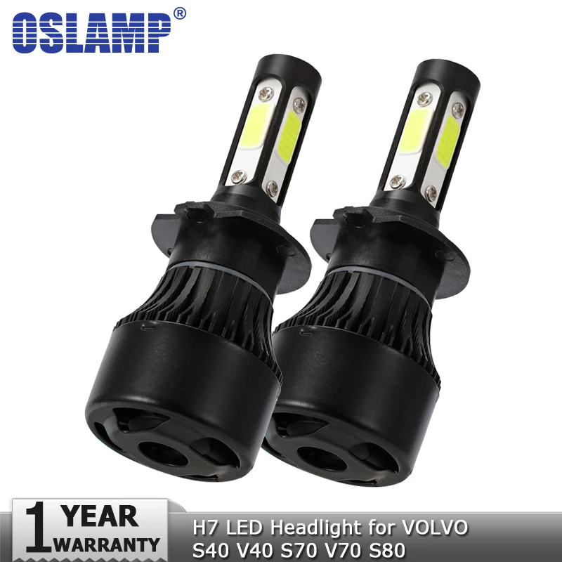 

Oslamp H7 Car LED Headlight Bulbs Hi lo Beam 100W 10000lm Auto Headlamp Car Light Bulb 12v 24v for VOLVO S40 V40 S70 V70 S80