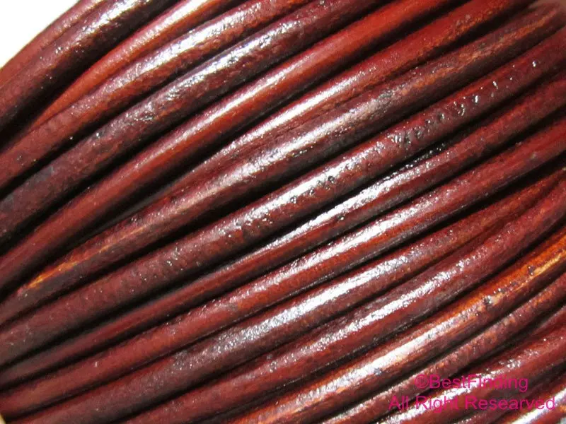 

5mm leather Distressed 5mm Round leather strips