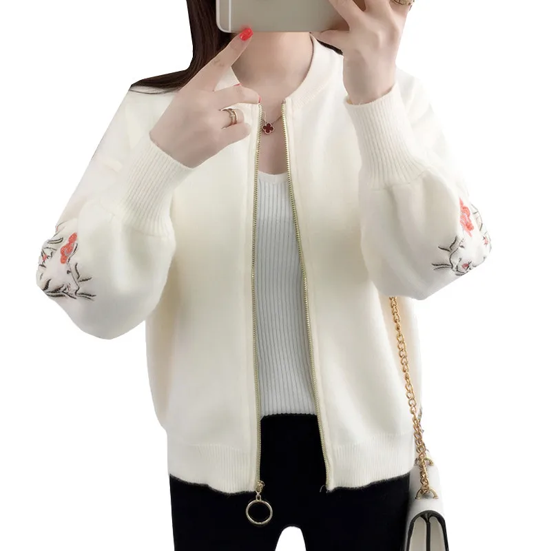 

Cardigan Female Coat 2018 Autumn Womens Long Sleeve Cardigan Sweater Knitted Loose Women Knitted Female Cardigan Pull Femme F120