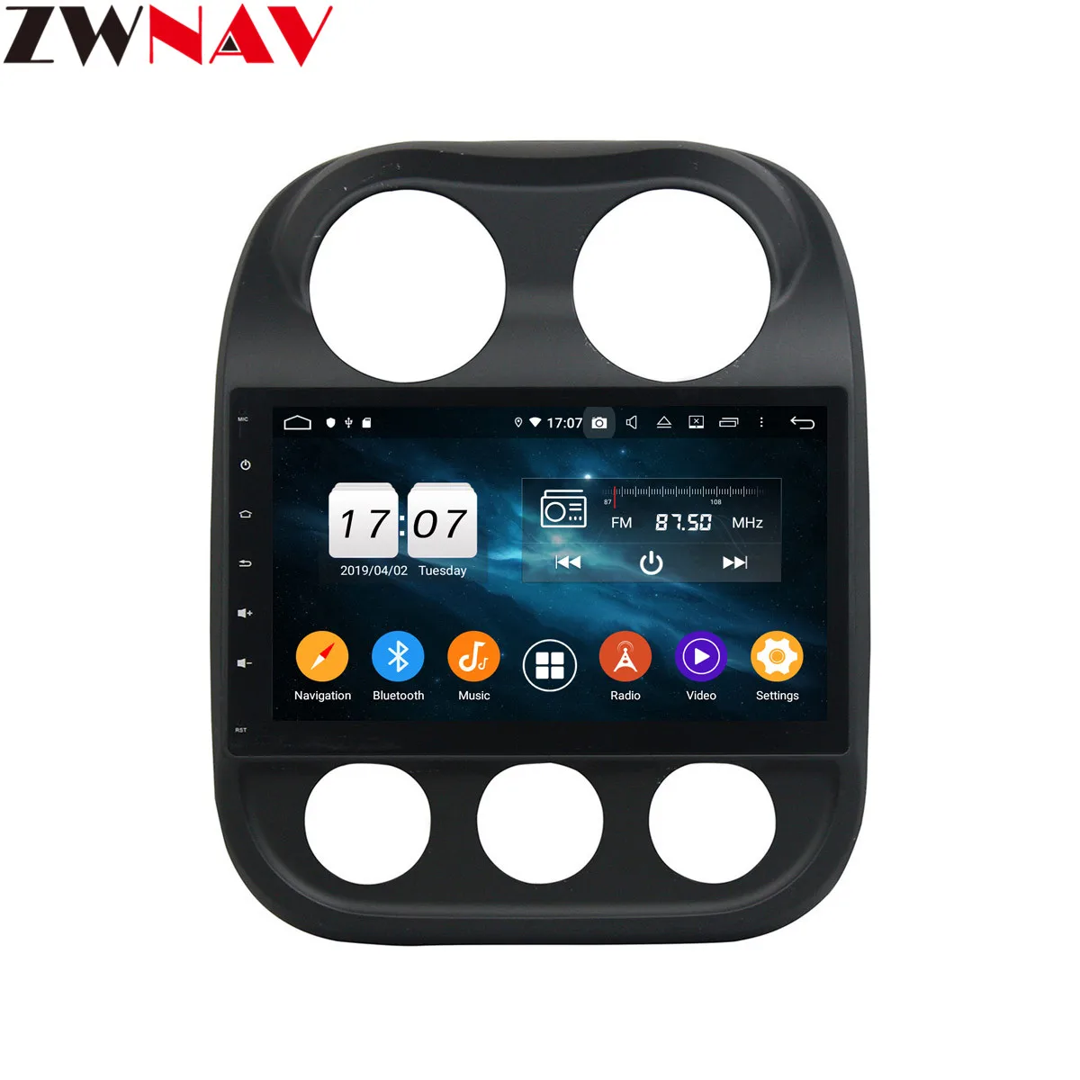 Top Android 9 4+64G DSP Car No 2 din Player GPS Navigation For Jeep Compass 2010-2016 Head Unit Multimedia Player Tape Recorder 2
