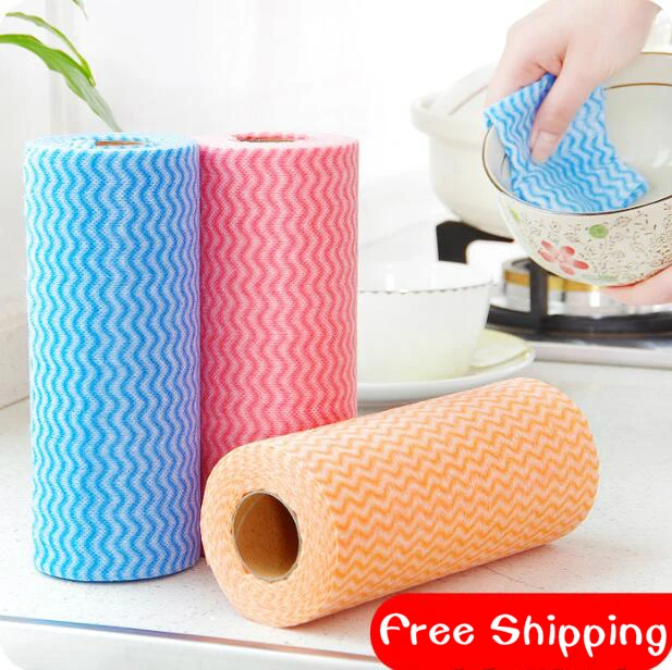 Eco friendly Disposable Non woven Cloth Kitchen Towel Croppings Multi