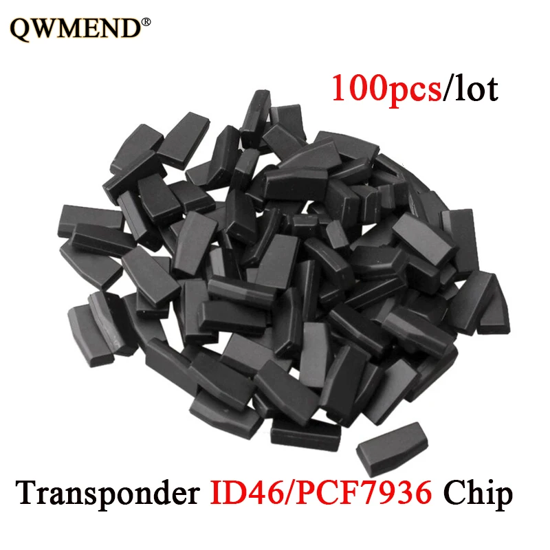 

QWMEND 100Pcs/lot Car Key Chips ID46 For Honda Hyundai Kia Nissan Citroen Peugeot Transponder PCF7936 Chip New/Not Coded