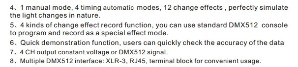 DC9V постоянное напряжение 4 канала регулировка яркости DMX512 Выход программируемый DMX512 таймер диммер контроллер светодиодный освещение