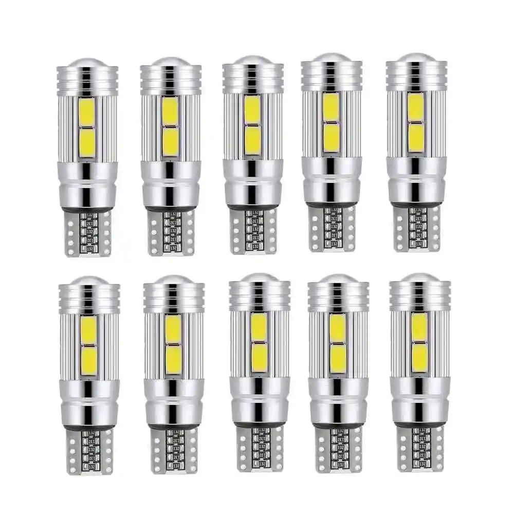 

10 Pieces Car Signal Lights T10 w5w Led Bulb Error Free 12V Auto Interior Light w5w Canbus T10 Led Lamps Bulbs for Car LED Light