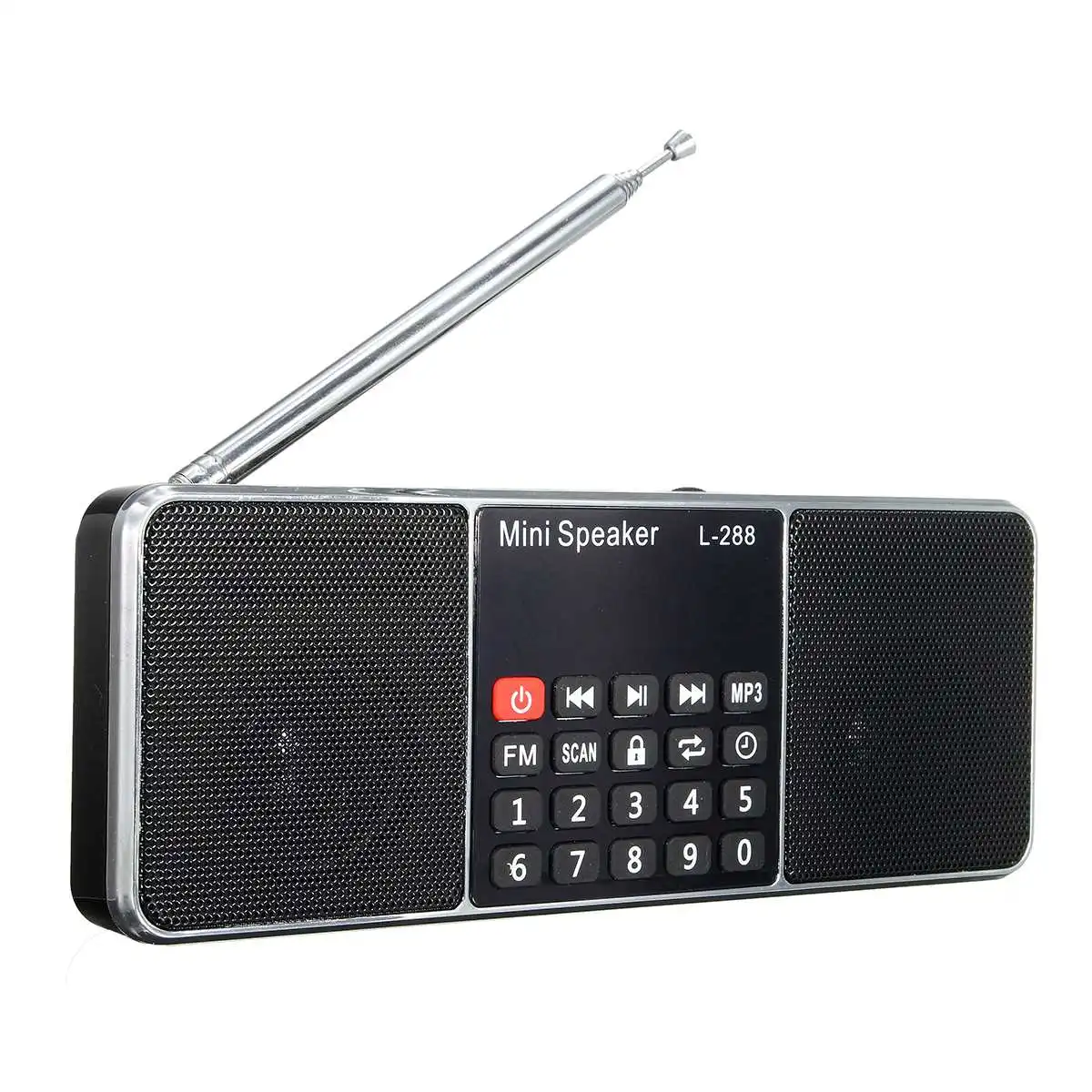 Высокое качество lcd FM радио мини портативный стерео динамик MP3 музыкальный плеер Micro TF карта USB звуковые колонки AUX DC 5 В