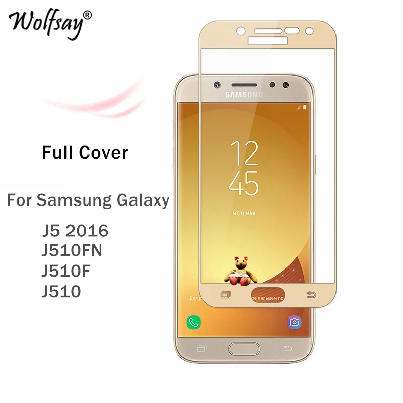 2 шт Полное покрытие из закаленного стекла для samsung Galaxy J5 Защитная пленка для экрана для samsung J5 стеклянная SM-J510FN J510FN J510