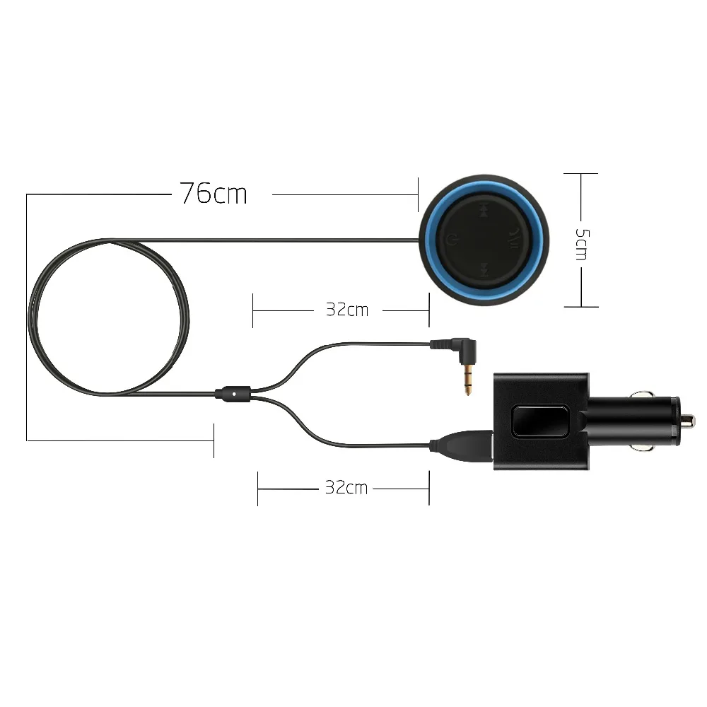 DOXINGYE 3,5 мм Aux Bluetooth автомобильный комплект громкой связи музыкальный приемник Bluetooth 4,0 музыкальный автомобильный стереоплеер USB Автомобильное зарядное устройство