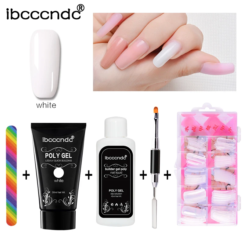 

Poly Gel Kit Nail Builder Gel Varnish Polish Polygel Quick Nail Extension Hard Gel UV Lacquer Slip Solution Nail Art Set