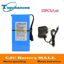 Wholesale 10PCS High Quality Newest Super Rechargeable Portable Lithium-ion Battery DC 12V 12000mAh DC1212A With Plug