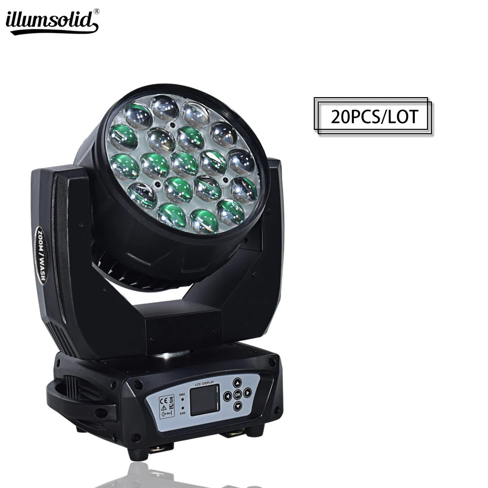 

19x15w beam moving head wash led disco light dmx512 rgbw 4in1 party lights for Disco 20pcs/lot