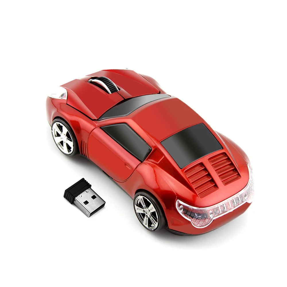 Wireless Mouse Mini Car Shaped USB Optical Mause 2.4Ghz 1600DPI Computer Gaming Car Mice With USB Receiver For PC Laptop Desktop