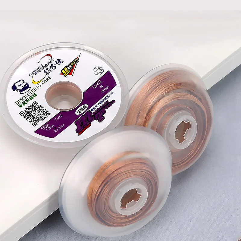 

Original MECHANIC MCN-002 Desoldering Braid Wire Solder Wick Tin Remover Original Pure Copper Tin Absorption Line