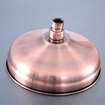 Modern Style 8 Inch Head Shower Wall Mounted Antique Red Copper Finish Bathroom Round Rain Shower Head zsh258 smesiteli classic style all copper round handheld shower head pvc hose connector adjustable wall holder black matte black finish